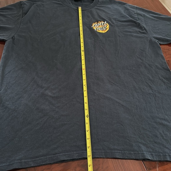 Santa Cruz Skateboards Men’s Blaze Short Sleeve Tee, Navy Blue - Picture 9 of 11